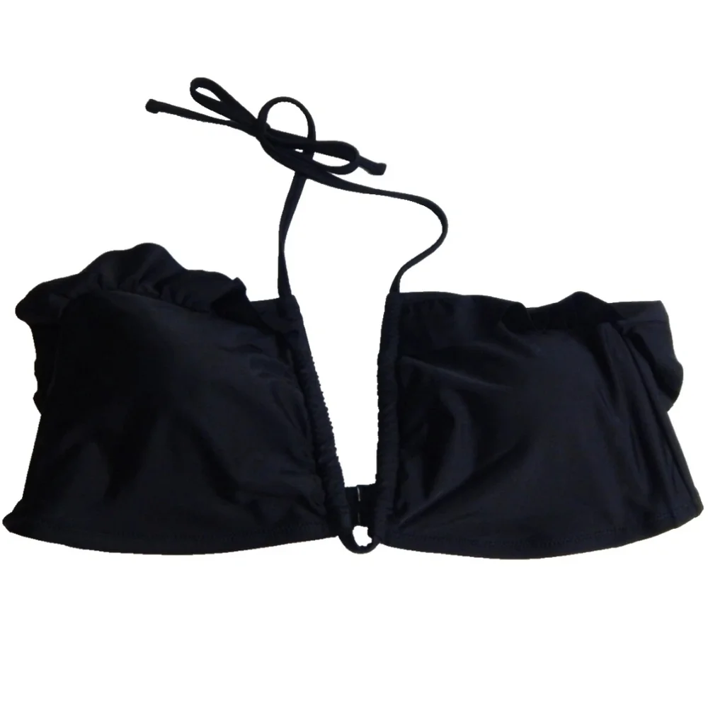 Aerie Ruffle Halter Bikini Top
